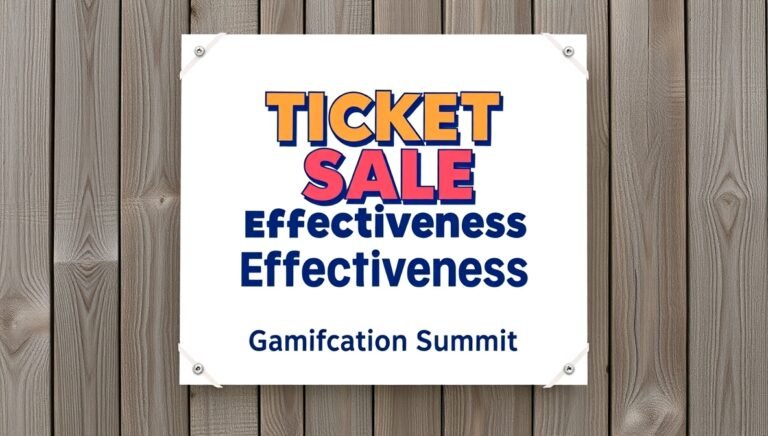ticket sale effectiveness gamificationsummit