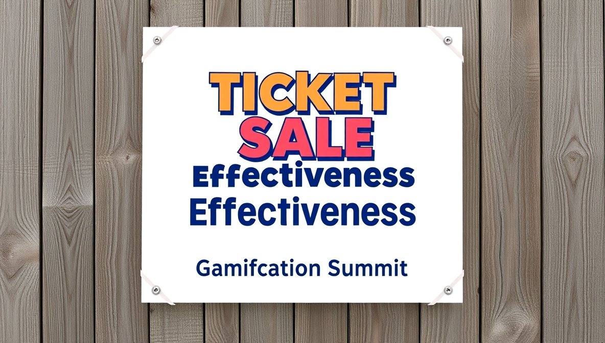 ticket sale effectiveness gamificationsummit